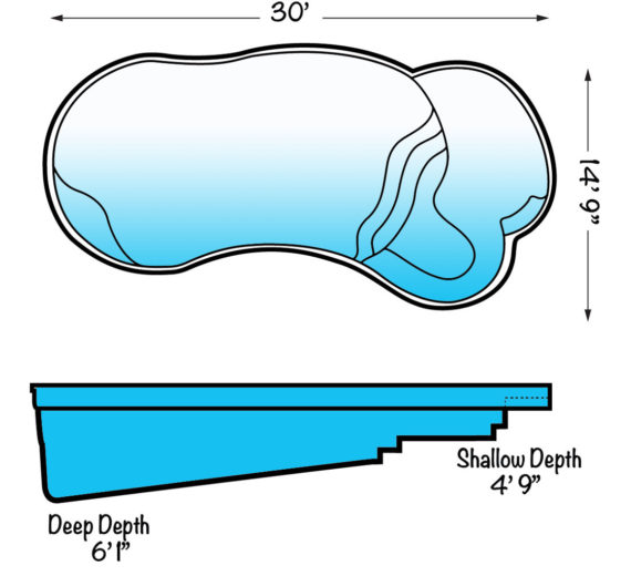 blue hawaiian pools eclipse pool shell