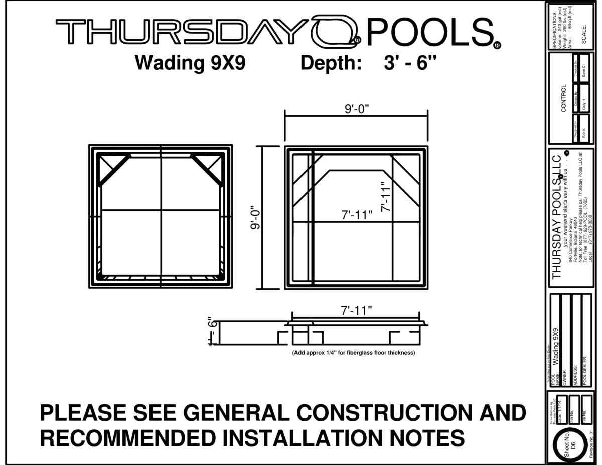 Wading Pool 9x9 ⋆ Blue Hawaiian Pools of Michigan