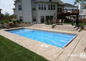 Claremont Fiberglass swimming pool blue hawaiian pools of michigan