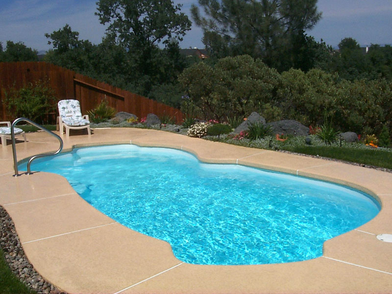medium size inground pool