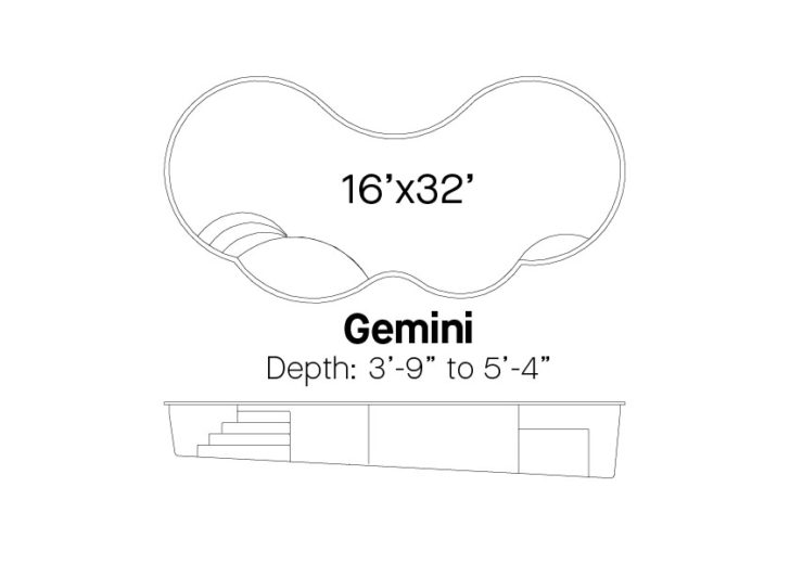 Gemini fiberglass line drawing