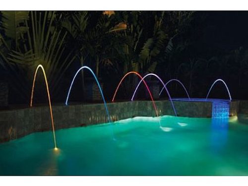 laminar colored LED deck lights blue hawaiian pools of michigan image