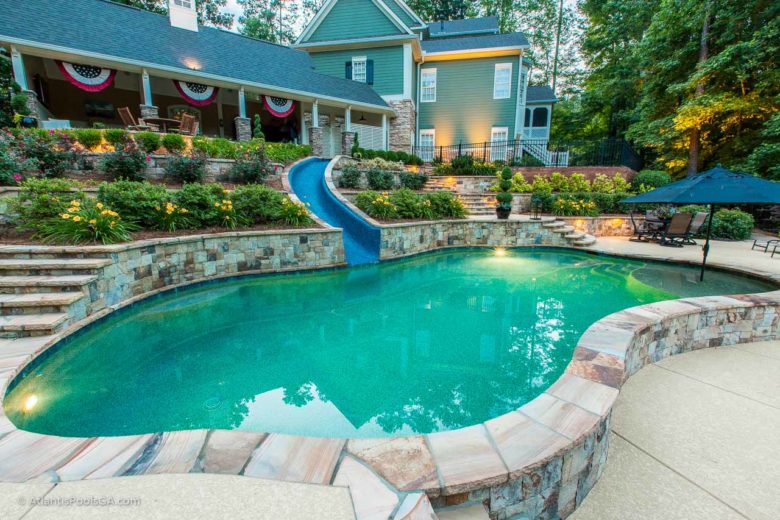 pool walls limestone retaining walls blue hawaiian pools fo michigan img